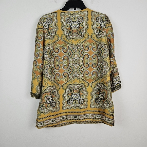 Jones New York Paisley Print Embrodered Top Size Small - Picture 6 of 7